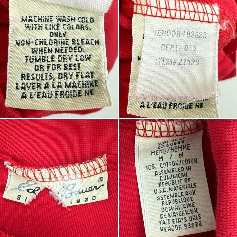 Eddie Bauer - Mens Turtleneck Red Shirt Size M Cotton